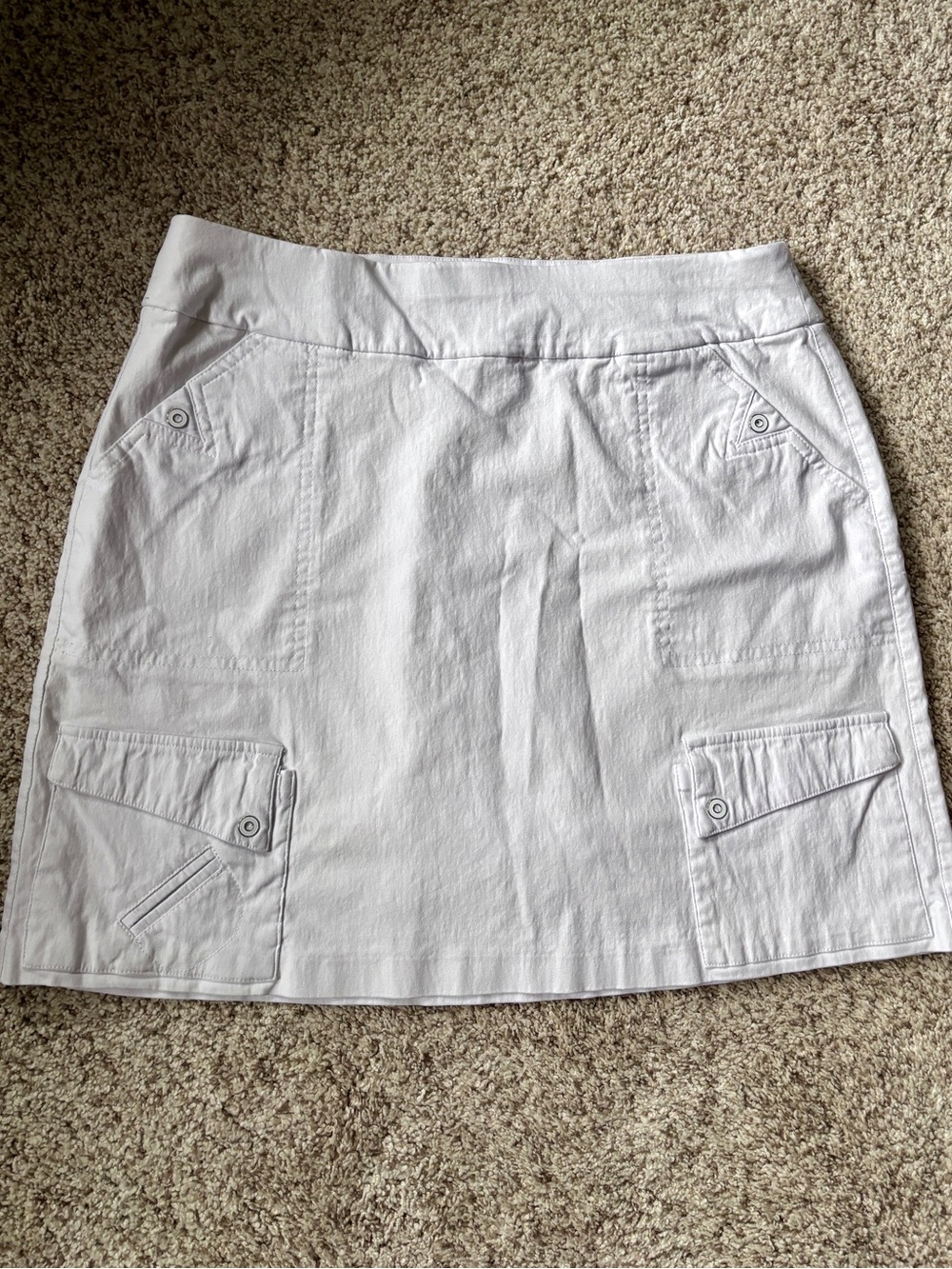 Jamie Sadock White Golf Skort Skirt Stretchy Cargo Pockets Athletic Size 8
